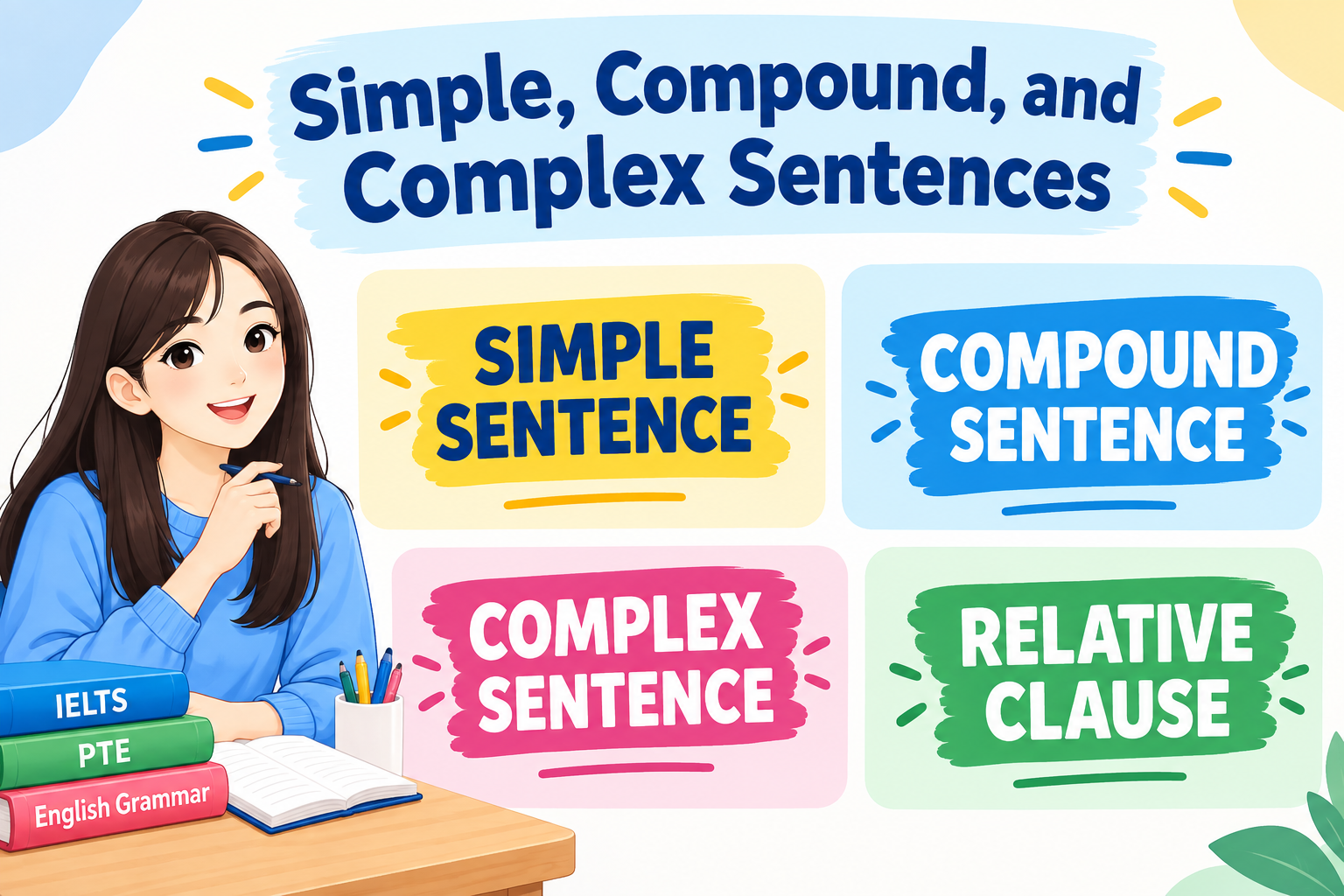 Simple compound complex sentences and relative clause