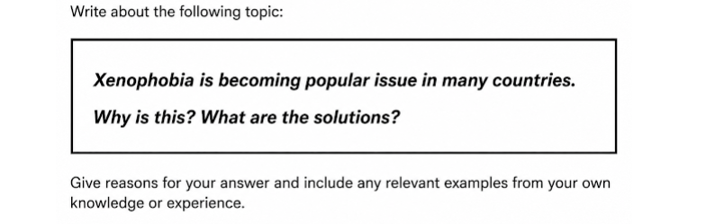 Xenophobia problem and solution essay template