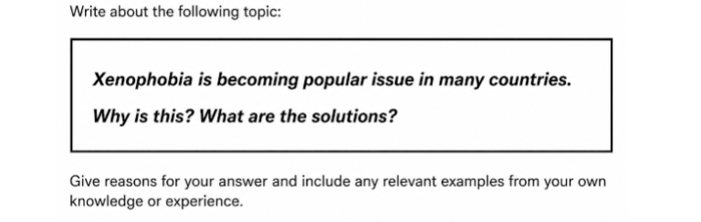 Xenophobia problem and solution essay template
