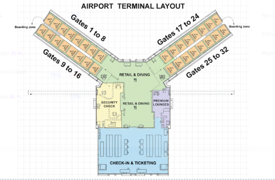 PTE Describe Image terminal layout example